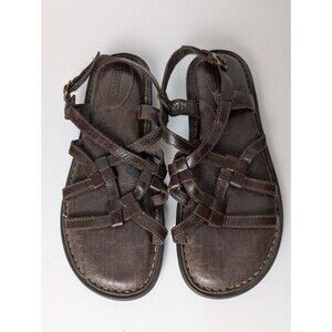 Born Women's Sandals Size 8 M Brown Leather Boho Flats Slingback Festival